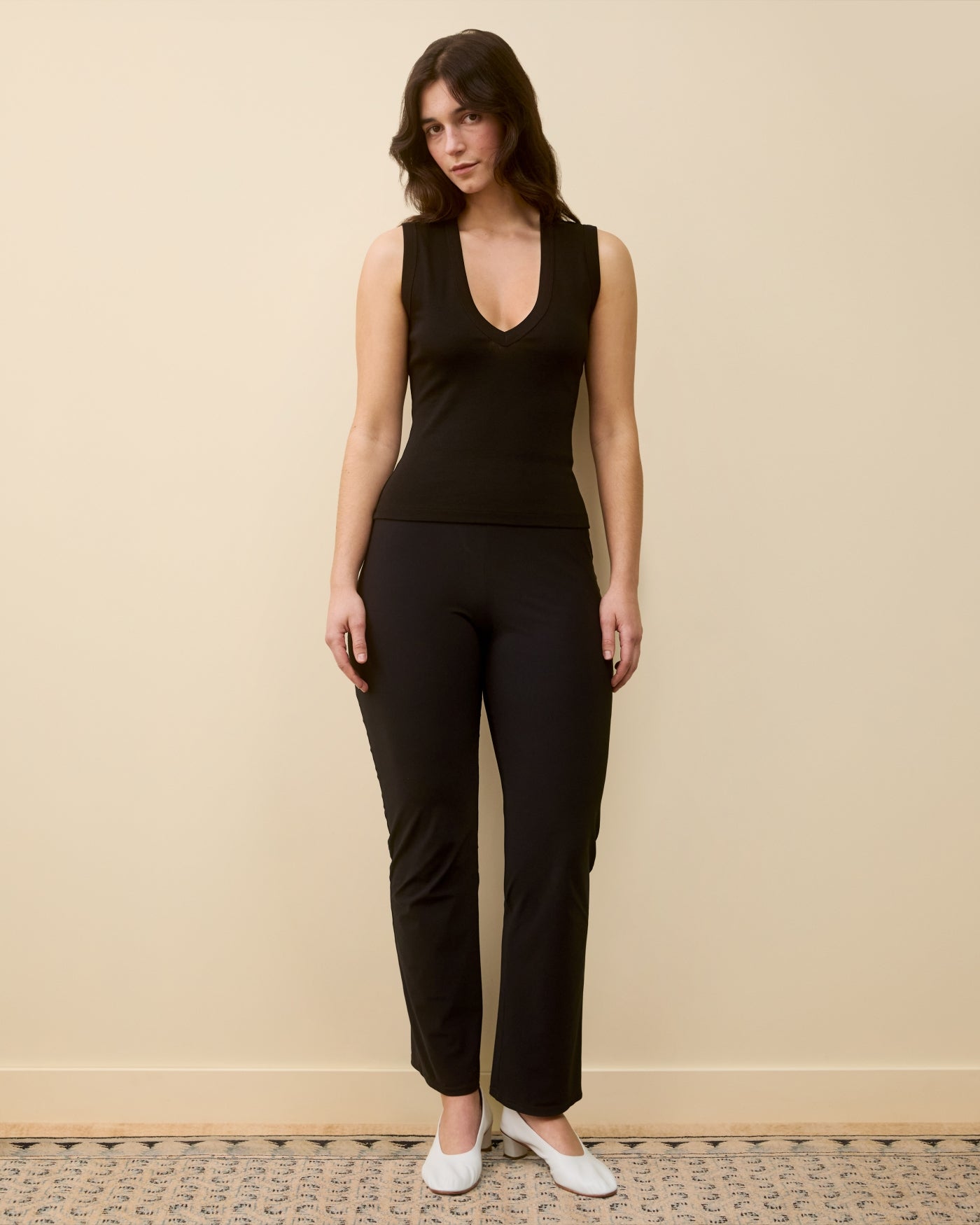 【flore flore】DEWI TANK NAVY 新品 FLORE FLORE Dewi Tank in Flore Blue Curated at Jake and Jones