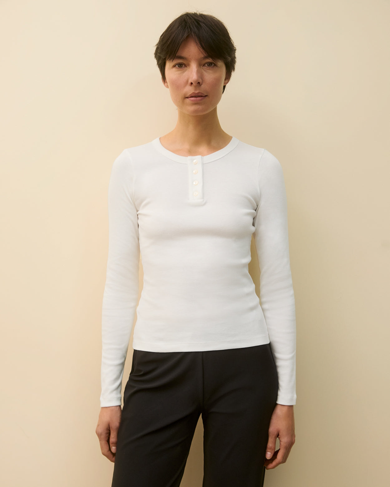 FLORE FLORE JESS LONGSLEEVE ブラック3087 FLORE FLORE Jess Long Sleeve in Black Curated at Jake and Jones