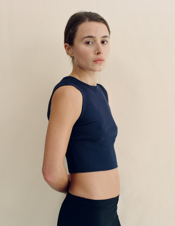 ESMÉ CROP | Navy