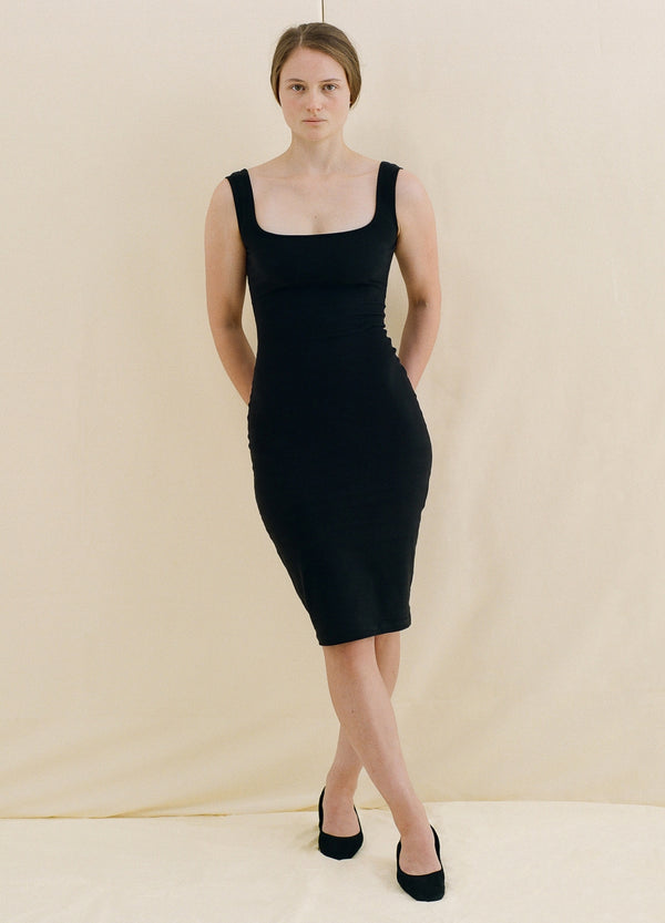 NUR MIDI DRESS | Black