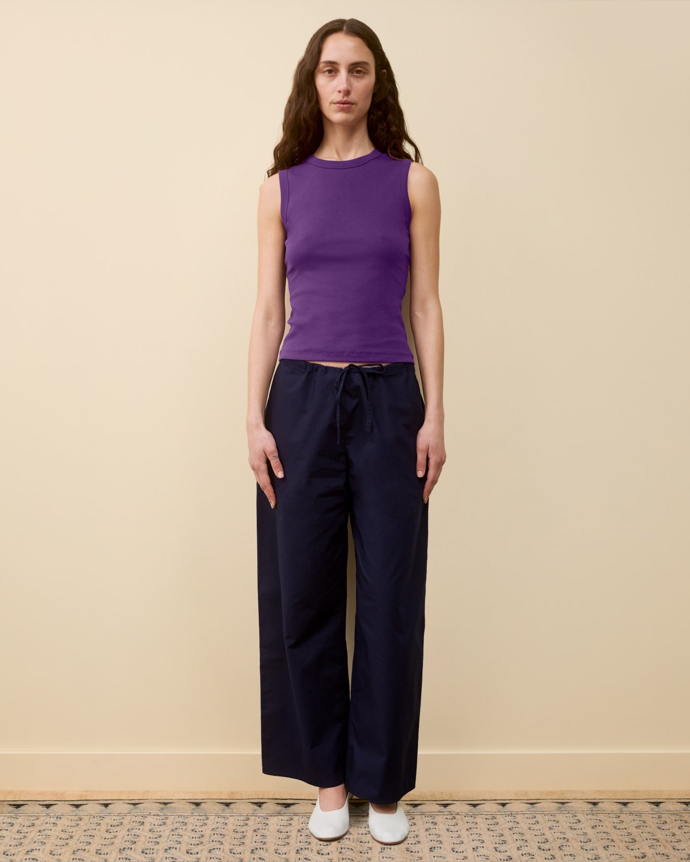 JOSEPHINE LENGTHENED TROUSERS | Navy - FLORE FLORE