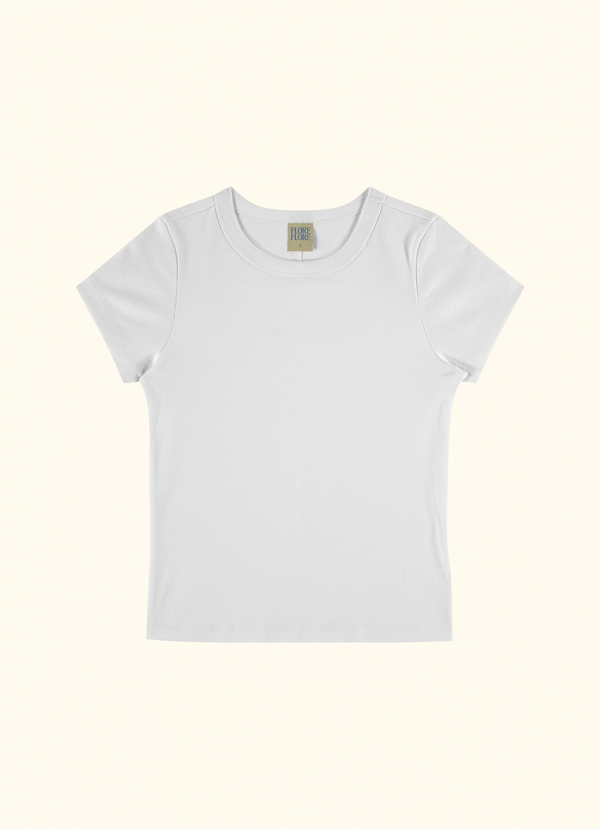 CAR BABY TEE | White