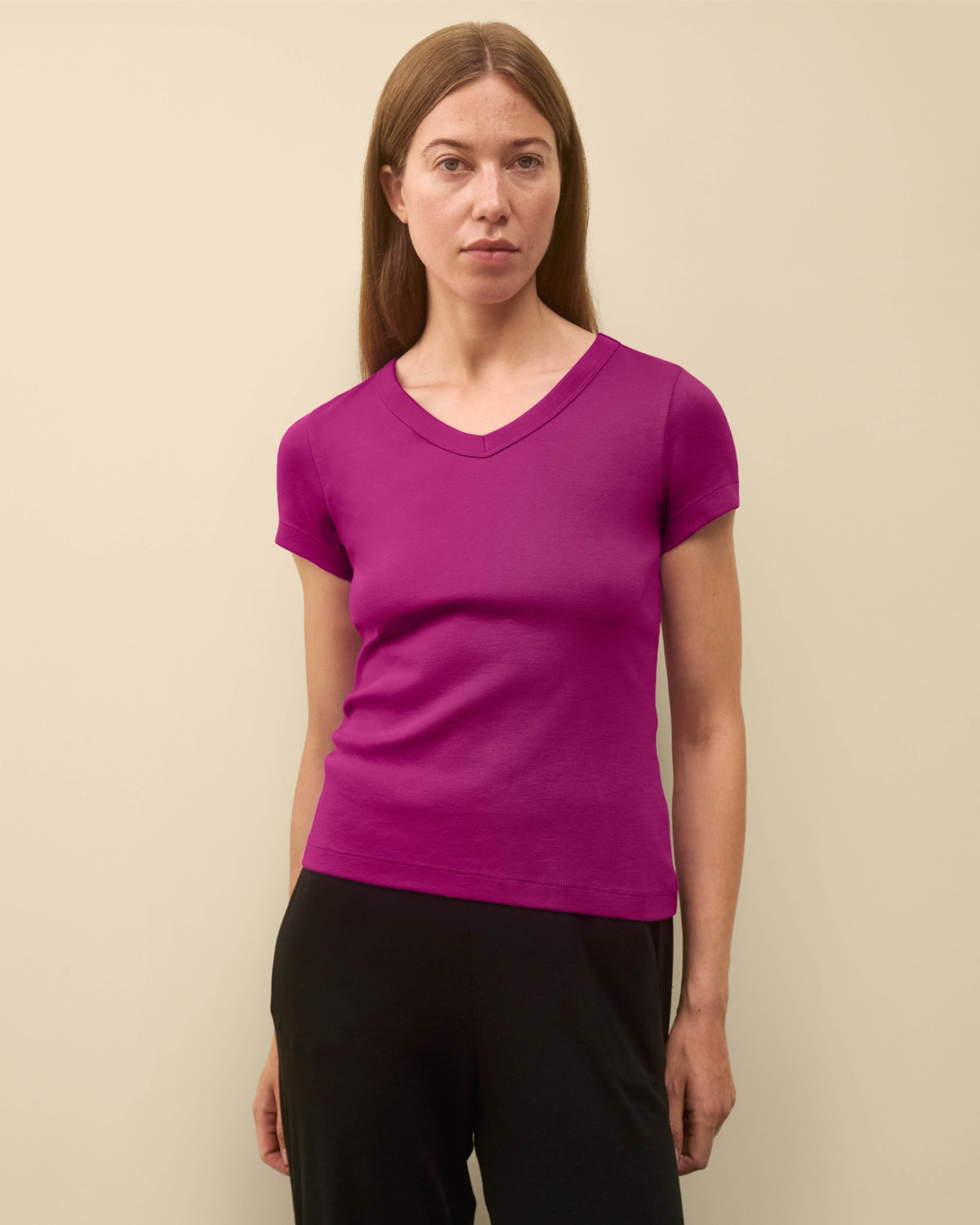 JILL BABY TEE | Magenta
