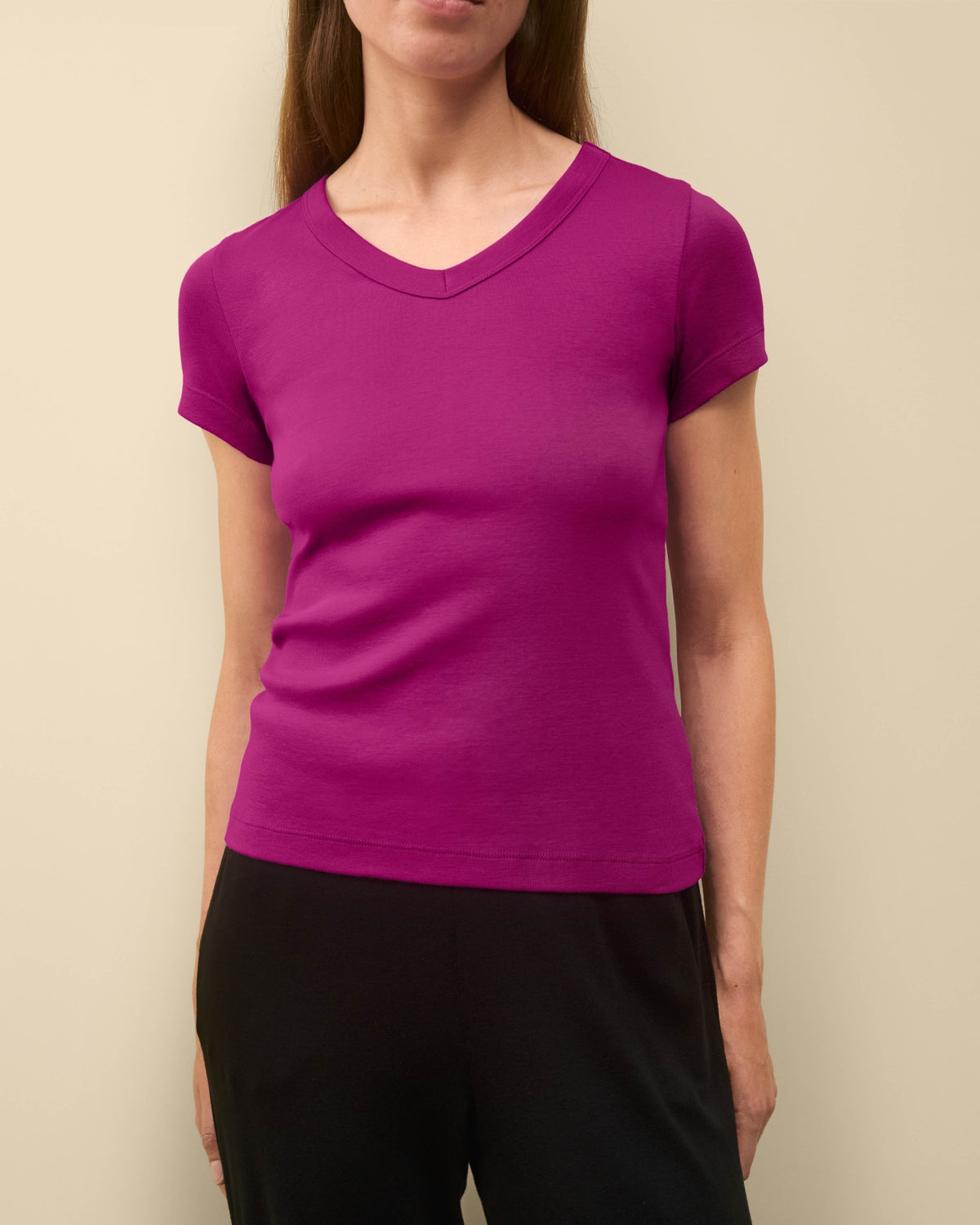 JILL BABY TEE | Magenta