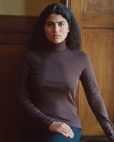 FLORE FLORE Dinah Turtleneck in Chocolate Plum