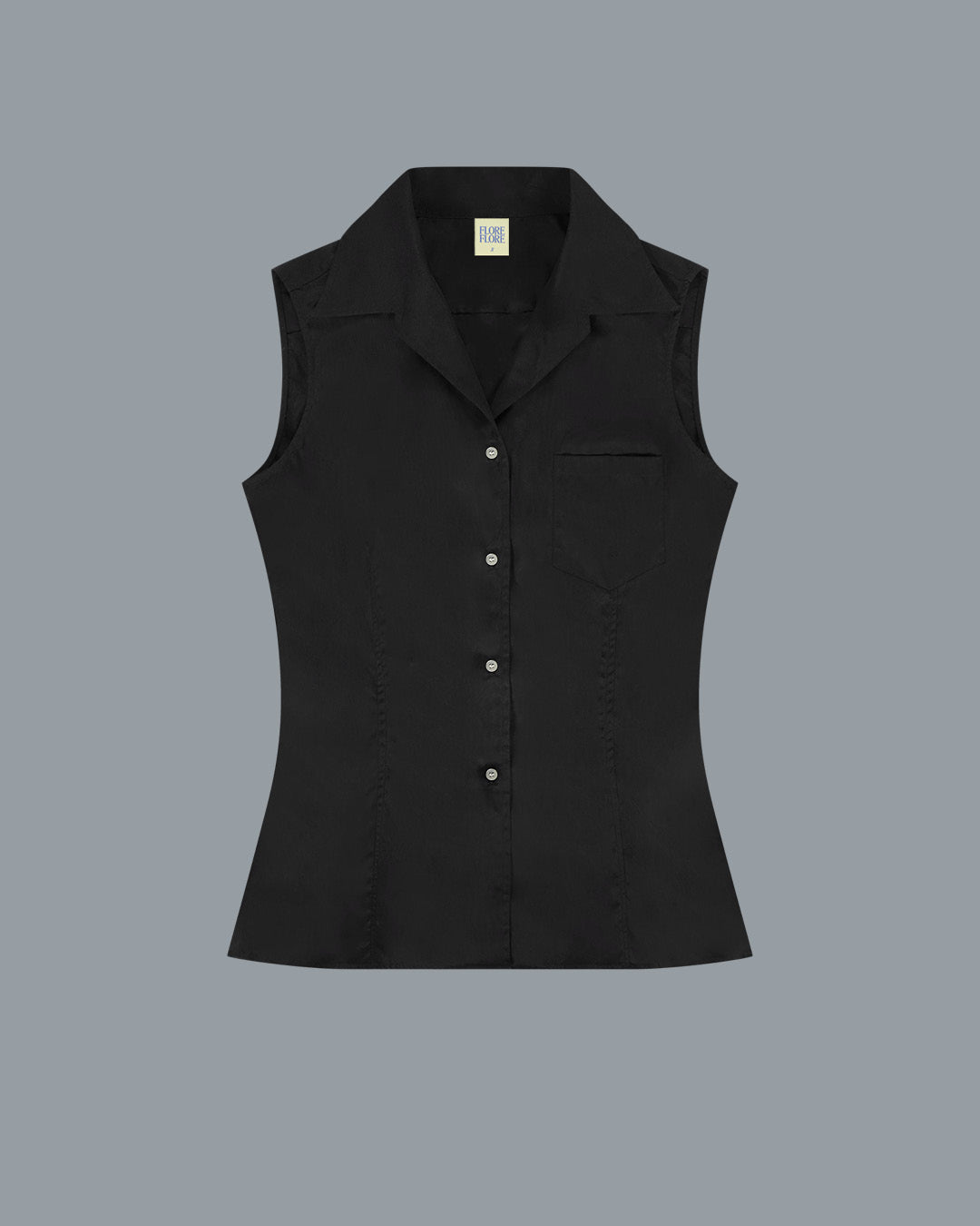 ROSIE SLEEVELESS SHIRT | Black