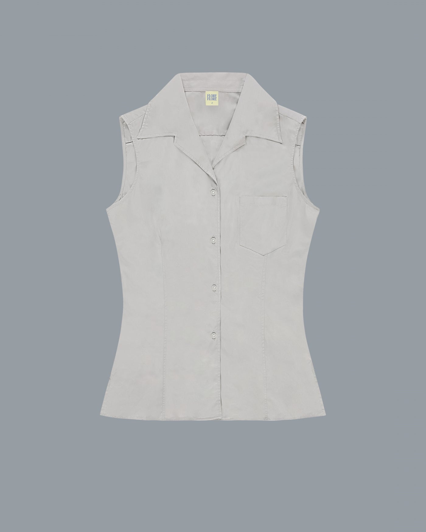ROSIE SLEEVELESS SHIRT | Grey