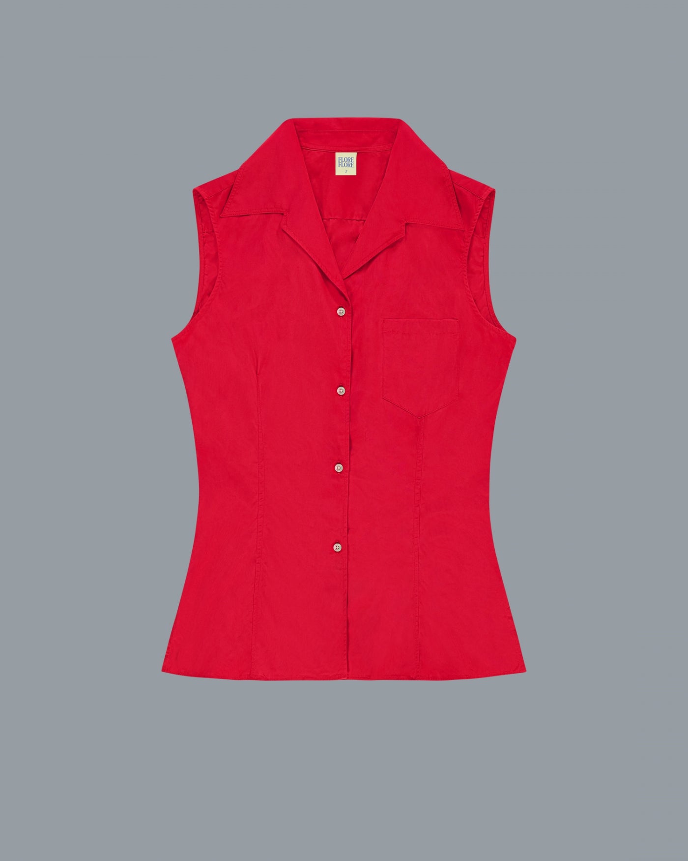 ROSIE SLEEVELESS SHIRT | Red
