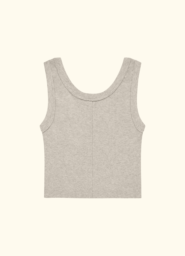 HILLIE CROP | Heather Grey