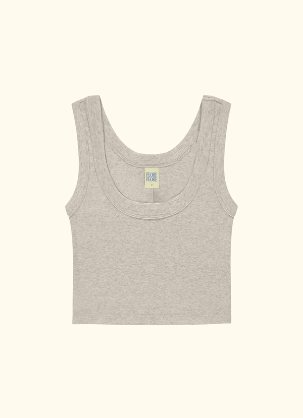 HILLIE CROP | Heather Grey