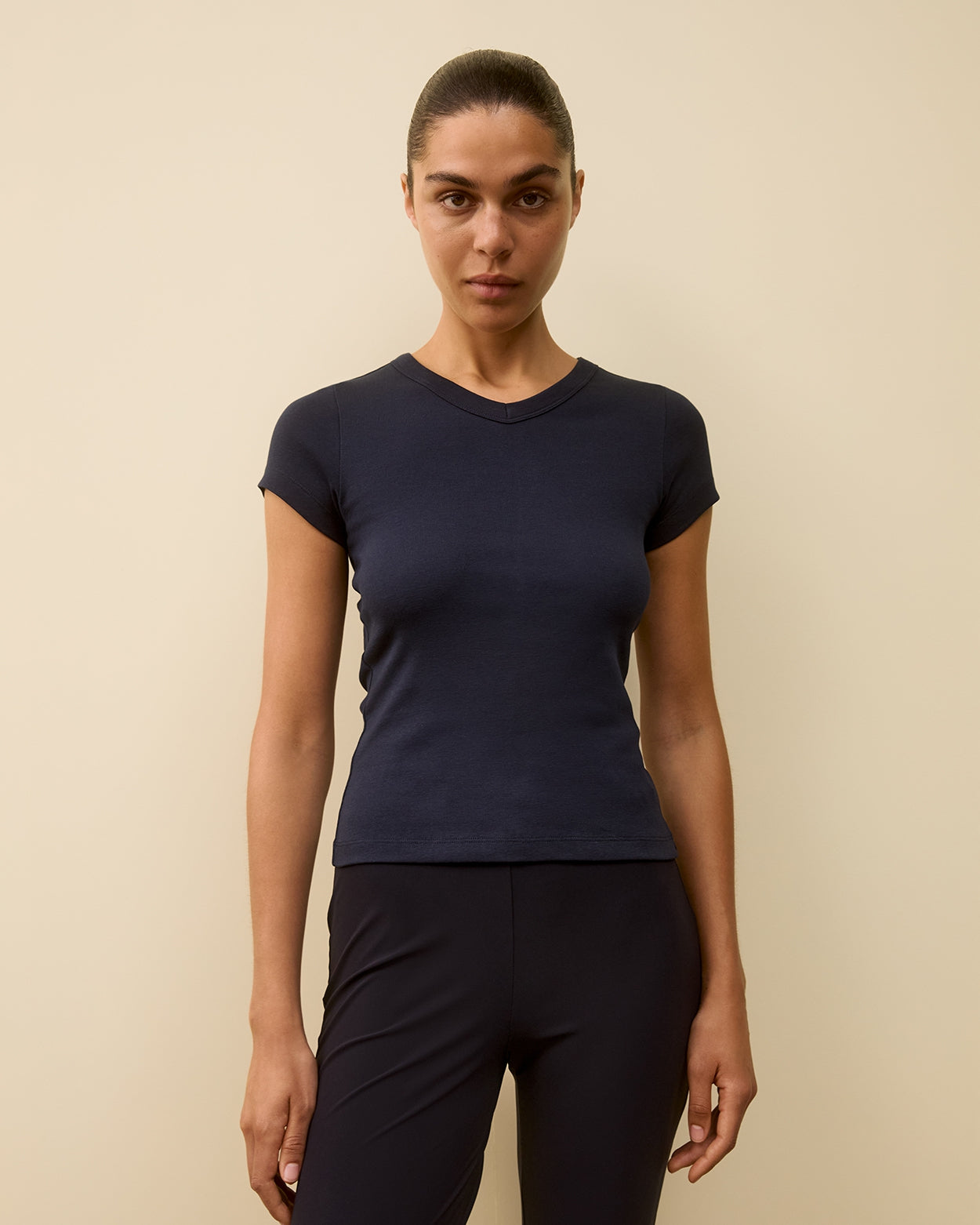 JILL BABY TEE | Navy