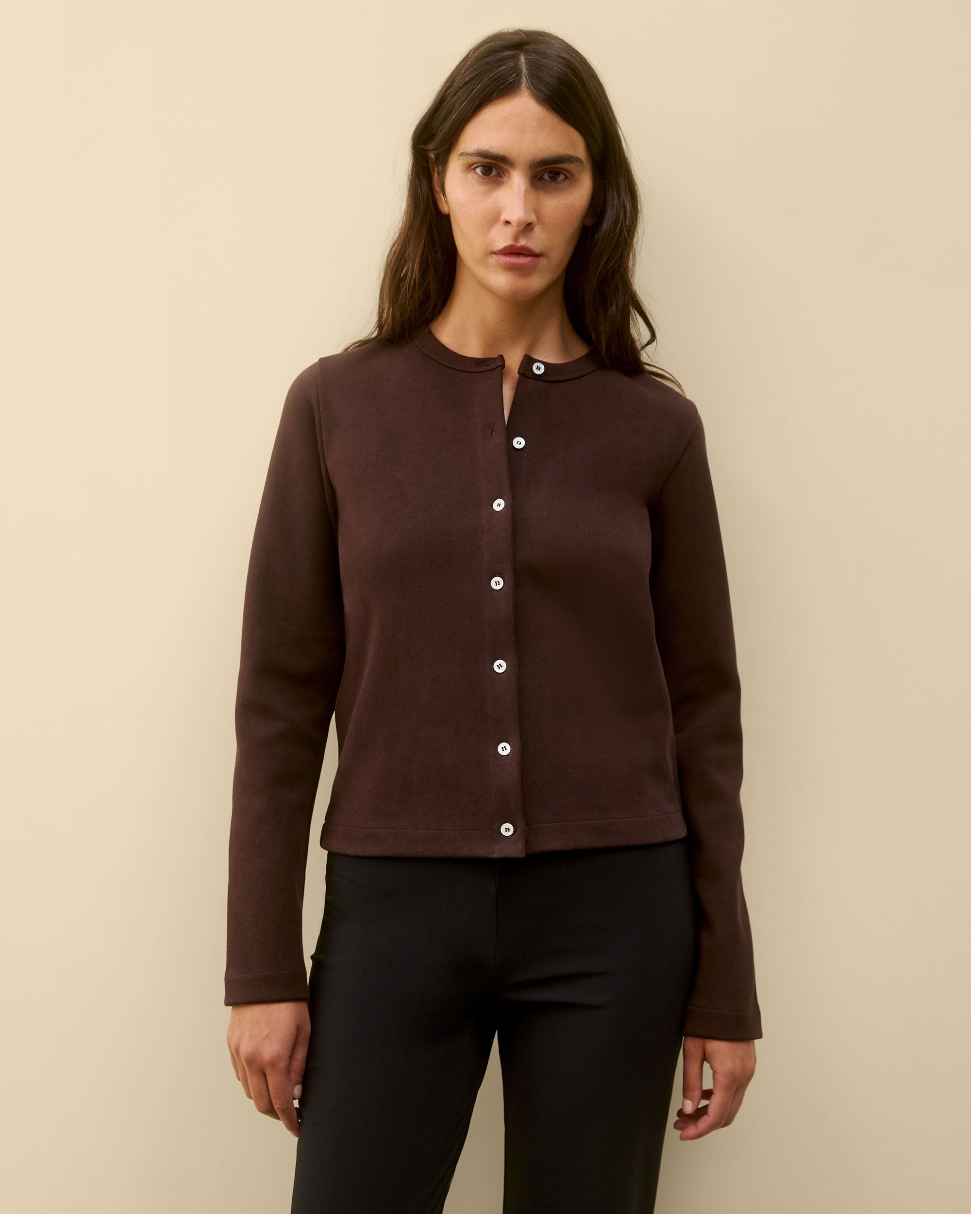 POPPY CARDIGAN | Choco Plum - FLORE FLORE