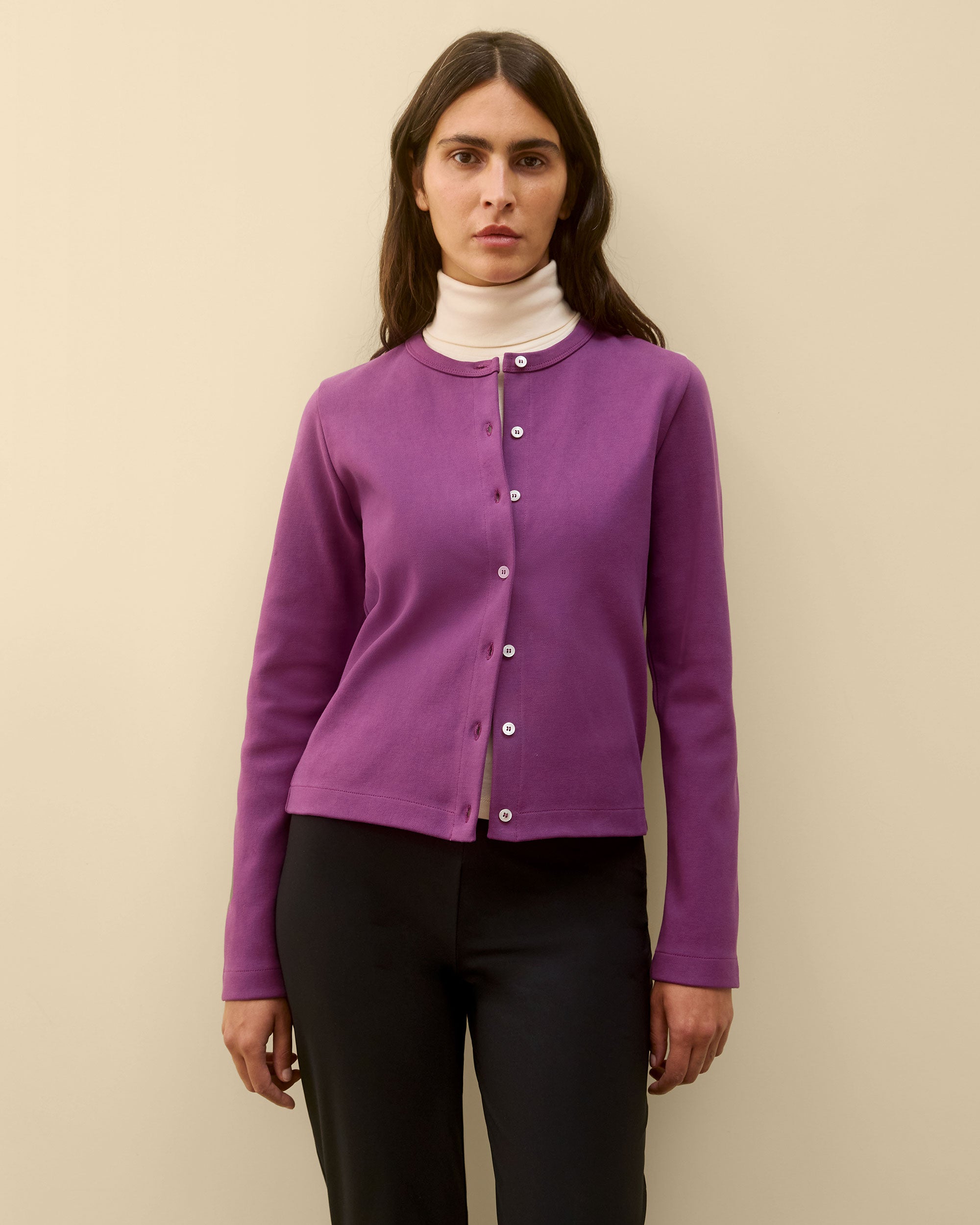 POPPY CARDIGAN | Grape